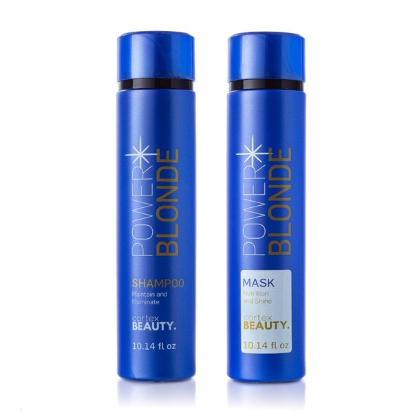 Cortex Beauty Power Blonde | Blonde Perfecting Shampoo & Mask Bundle | 10.14oz