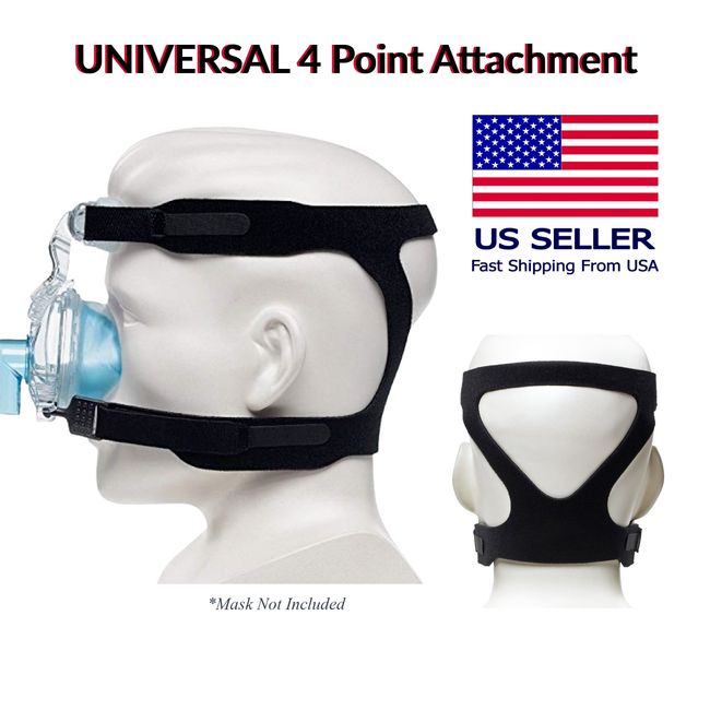 CPAP Full Face Mask Universal Headgear Strap New USA 2PACK NEW