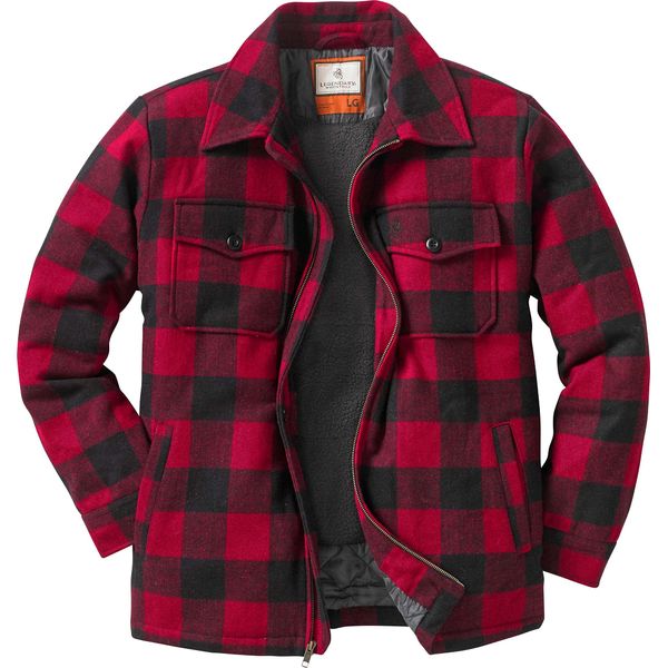 Legendary Whitetails Men's Standard Outdoorsman Jacket, Buffalo Plaid, XX-Large