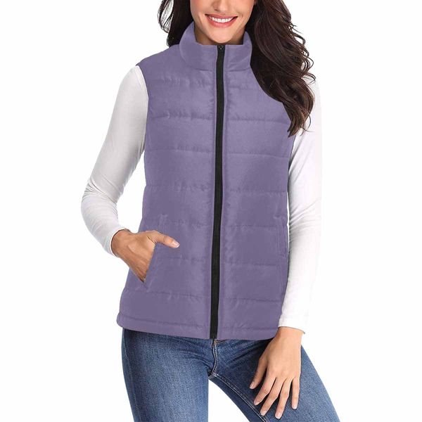 Womens Puffer Vest Jacket / Purple Haze - S