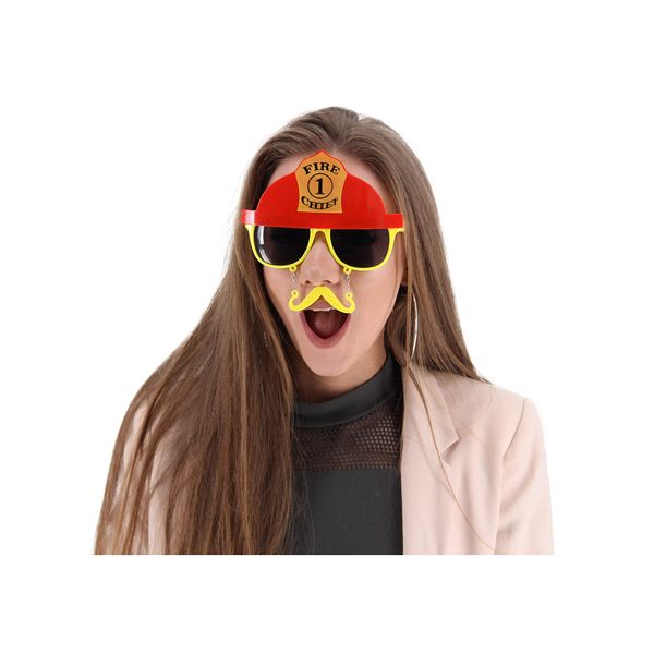 Fire Chief Sunglasses With Moustache
