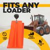 2PCS Tractor Bucket Ski Edge Tamer Skid Protector Snow Leaf Removal Orange