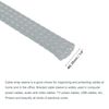 sourcing map Expandable Sleeving, 1/4-inch 100ft Cable Sleeve, Gray
