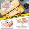 Mardatt 270Pcs Flat Head Copper Solid Rivets, Solid Copper Rivets Fasteners for Electrical Applications Purple Copper Tone