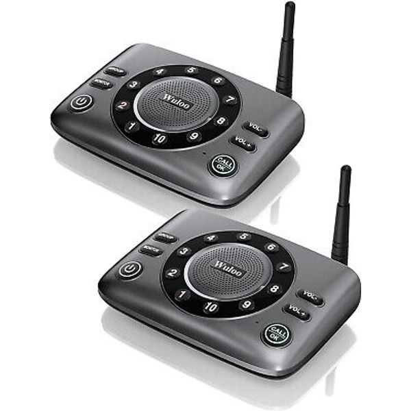 Wuloo Wireless 1 Mile Range Home Intercom System 2 Pack -S600-P2