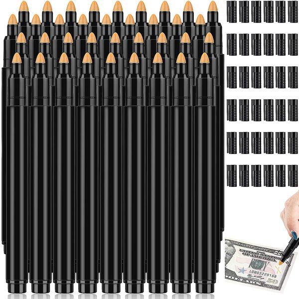 Counterfeit Bill Detector Pen Money Checker Bill Money Detector Marker Pen for Cash Currency Note (36 Pieces)