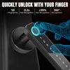 Smart Fingerprint Door Handle,keyless Door Lock with Biometric Entry, Mobile App Control, Black