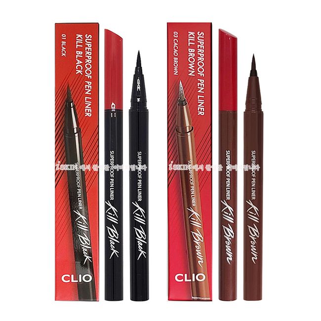 Clio Waterproof Pen Liner Kill Black Original, 004 Maroon Brown, 1EA