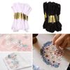 2 Packs 48pcs Embroidery Thread Black,Cross Stitch Threads 8M,Polyester Threads,Sewing Thread,Bracelet Thread for Sewing,Knotting and Crafting