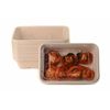 [ 200 Pack ] Compostable Eco Friendly Container Trays with Clear Lids 34oz.