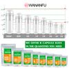 WANANFU Size 4 Empty Capsules Vegetarian (100 Count) Bundle with 2 Micro Lab Spoons, Compatible with Capsule Filling Machine Size 4