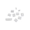 10PCS Alloy Car Window Lift Button Patch Silver Trim Kit For Jaguar XF 2012-2015