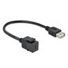 DELOCK ADAP Keystone USB-C 2.0 to USB 2.0 A Hole with Cable, Unico
