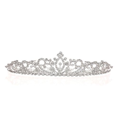Flower Branch Rhinestone Crystal Beads Bridal Tiara Crown T930