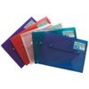 Tiger A4+ foolscap double stud wallet (pack of 5) - press closure translucent polypropylene plastic envelope files for document storage
