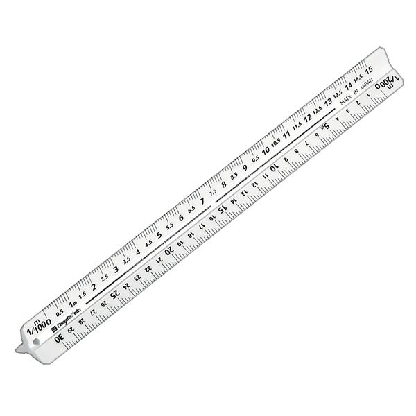 Niigata Seiki SK TSB-15KD Triangular Scale Quick Scale for Architects 5.9 inches (15 cm)