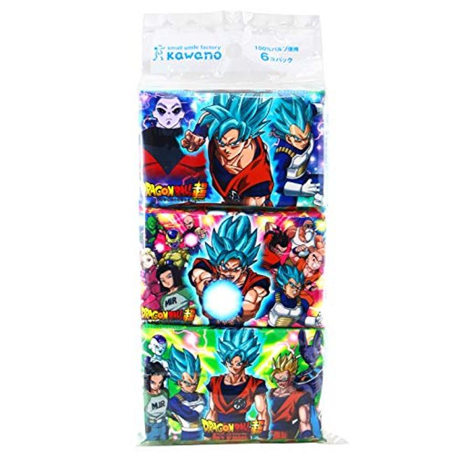 Dragon Ball Super Character Pocket Tissue (Mini Size, Pack of 6) by Set of 3 