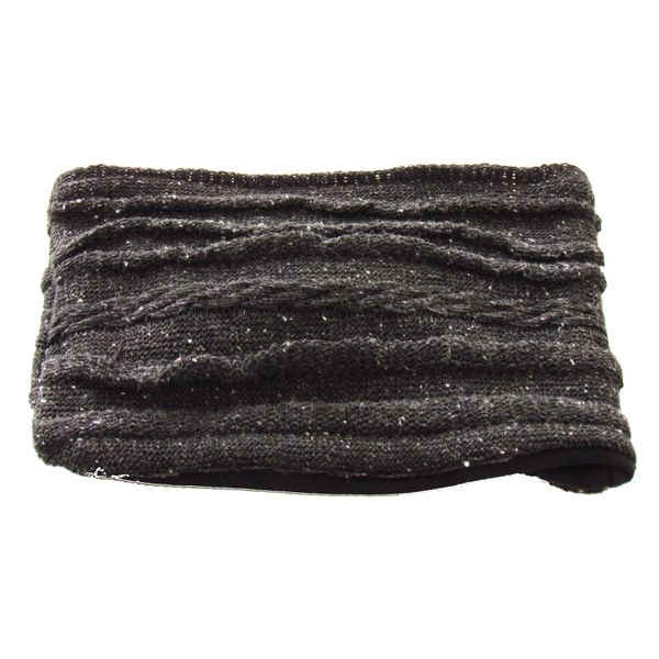 EdgeCity Headband Made in Japan Neck Warmer Multi Cable Organic Cotton Hair Band - turban 97/black