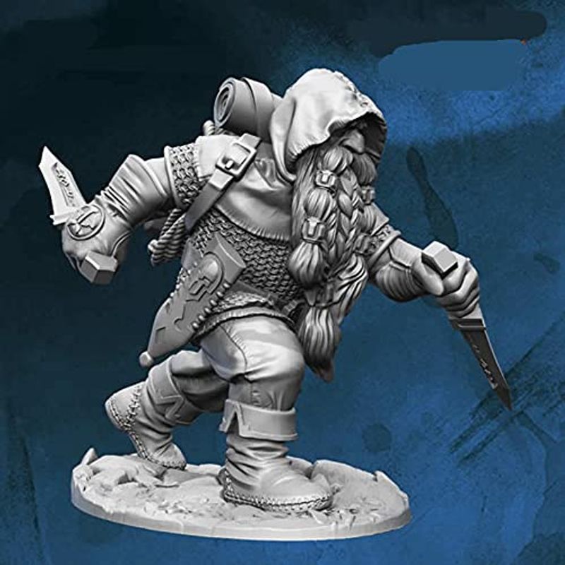 Usher Dwarven Assassin Figure Kit 28mm Heroic Scale Miniature Unpainted ...