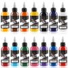 DLD Upgraded Snow Shark Tattoo Ink Set Permanent Tattoo Supplies Dynamic Ink 30ml/ Bottle 1oz Vegetarian Tattoo Supplies Professional Tattoo pigments 14 Colors.