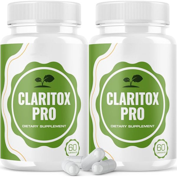 2 Pack Claritox Pro Memory Support Brain Productivity Pills -120 Capsules