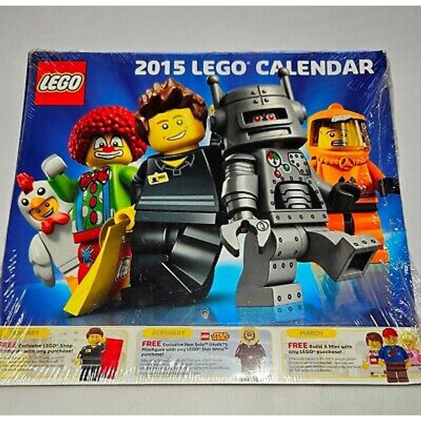 LEGO 2015 WALL CALENDAR w/COUPONS-NEW SEALED SHRINK WRAP