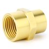 GASHER 5PCS Brass Pipe Fitting, Coupling, Reducer Adapter, 3/8" x 1/4" NPT Female