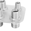 A/C Bulkhead, Car 4-Port Air Conditioning Bulkhead Hose Fitting Universal Modification Replacement for Performance(Silver)