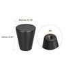 sourcing map 20x23mm Drawer Knobs, 12pcs Aluminum Alloy Wardrobe Pull Handles Black