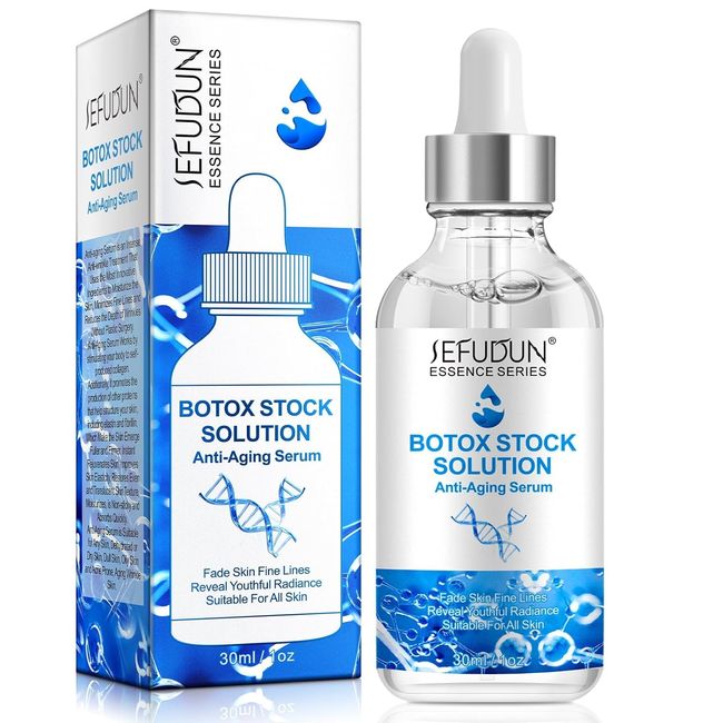 Botox Stock Solution Facial Serum Botox Stock Anti Aging Serum For Face, Instant Face Tightening Botox, Wrinkles, Boost Skin Collagen, Hydrate & Plump Skin Hyaluronic Acid Serum & Vitamin C