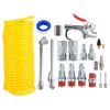 20Pc/set Air Compressor Accessory KIT Tools 25Ft Recoil Hose Gun Nozzles 1/4"NPT