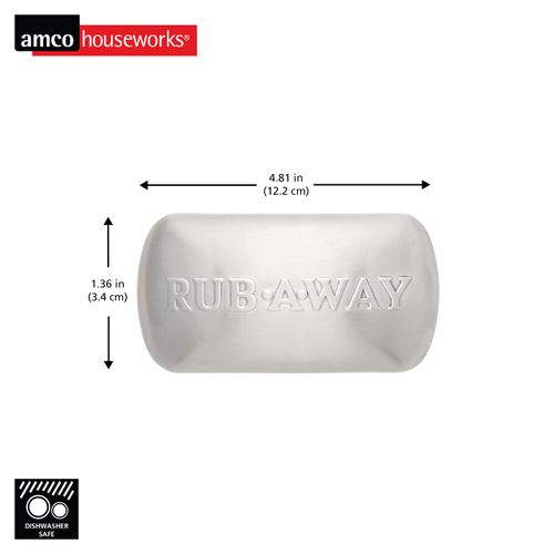 amco 8402 Rub-a-Way Bar Stainless Steel Odor Absorber, Single, Silver
