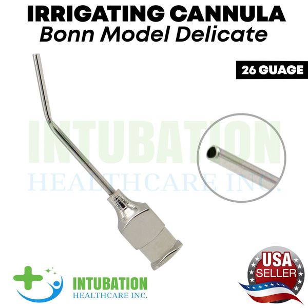 Irrigating Cannula 26G Delicate Bonn Model Ophthalmic Instruments German Grade