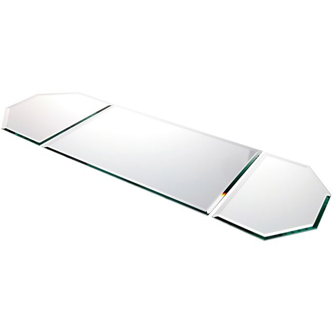 Plymor 5mm Beveled Glass Mirror Table Runner, 36x12