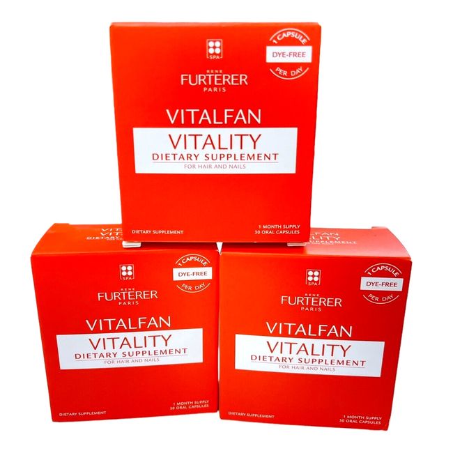 3 Month Supply Furterer Vitalfan Vitality 90 Capsules for Hair & Nails EXP 1/25