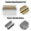 Replacement Foil and Cutters for BaBylissPRO Barberology Double Foil Shaver, Replacement Foil for BaBylissPRO Barberology FXFS2 Shaver, Silver