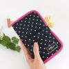 At First AF8201 Plain Dot Makeup Brush Case, Black