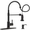 APPASO Kitchen Faucet with Soap Dispenser, SUS304 Pull Down Kitchen Faucet Co...