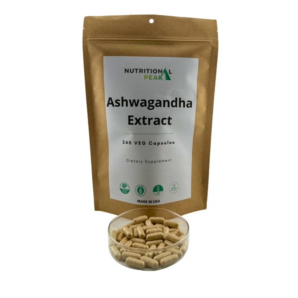 Nutritional Peak Ashwagandha Extract 240 VEG Capsules Immune System