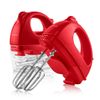 Ovente Portable Electric Hand Mixer 5 Speed Mixing Red HM161R