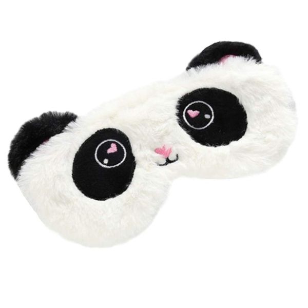 FORLADY Eye Mask For Sleeping Unicorn Eye Mask Plush Cartoon Shade Eye Mask Shading For Adult Child plush (panda-black white)