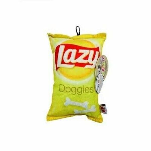 CHIP BAG Funny Cute Squeaky Crinkle Dog Cat pet Toy Food potato Chips