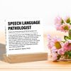 Nurawo Acrylic Speech Language Pathologist Desk Decor, 4 x 4 Inches