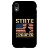 American Flag USA Law Enforcement State Trooper Case for iPhone XR