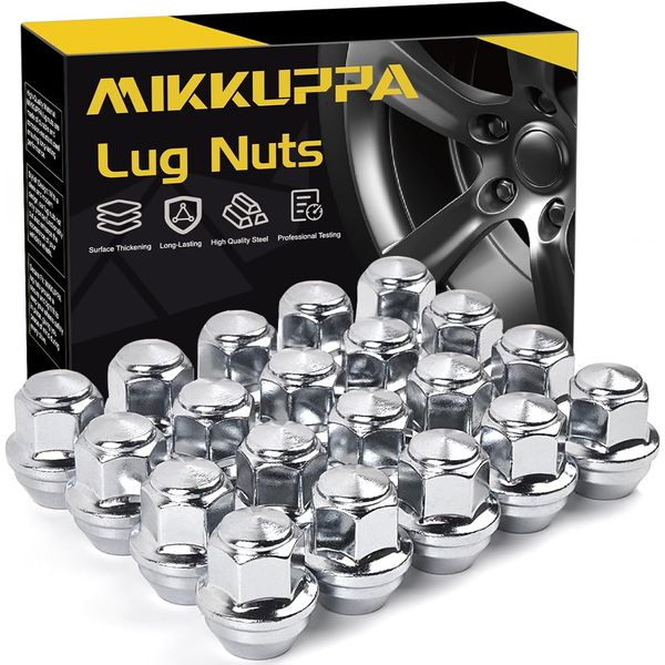 M12X1.5 One-Piece Chrome OEM Factory Style Large Acorn Seat Lug Nuts Replacement