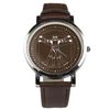Vitruvian man stormtrooper design wristwatch - Black/Brown strap (Black)