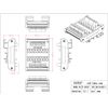 DIN Rail Mount 16 LEDs Indicator Light Module, Support 5~50VDC Common Positive/Negative (Blue)