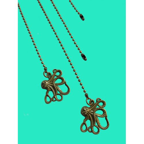 Gold Bronze Color Octopus Fan Light Pull Chain Replacement Set 3.2mm