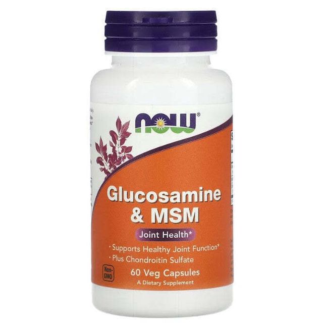 NOW Supplements - Glucosamine & MSM - 60 Veg Capsules, by NOW