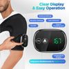 Heated Shoulder Brace Vibration Massage Compression Support Joint Pain Relief